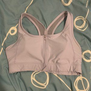 Jockey High Impact Zip Front Sports Bra Large Lavender